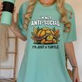 Not Anti Social Im Just A Turtle Sarcastic Introvert Humor Women's Comfort Colors T-Shirt Violet