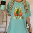 Not A Hugger Cactus Retro Sunset No Hugging Introvert Women's Comfort Colors T-Shirt Violet