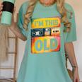 Im This Old Retro 80s 90s VHS Cassette Floppy Disk Nostalgia Women's Comfort Colors T-Shirt Violet