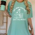One More Chapter Skeleton Reading Book Lover Bookworm Women's Comfort Colors T-Shirt Violet