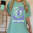 Overdose Awareness Shirt In Memory Of Sister Purple Ribbon Women's Comfort Colors T-Shirt Violet Overdose Awareness Shirt In Memory Of Sister Purple Ribbon Women's Comfort Colors T-Shirt Violet