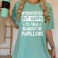 Papillon Dog Owner Introverted Spaniel Breed Fur Parent Women's Comfort Colors T-Shirt Violet