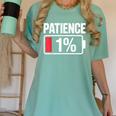 Patience 1 Battery Low Mood Tired Introvert Humor Women's Comfort Colors T-Shirt Violet Patience 1 Battery Low Mood Tired Introvert Humor Women's Comfort Colors T-Shirt Violet