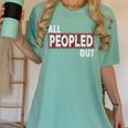All Peopled Out Introvert Joke Sarcastic Quote Premium Tri-Blend Women's Comfort Colors T-Shirt Violet