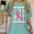 Pink In Memory Of Aunt Breast Cancer Awareness American Flag Women's Comfort Colors T-Shirt Violet