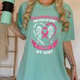 Pink In Memory Of Loving Aunt Breast Cancer Memorial Women's Comfort Colors T-Shirt Violet Pink In Memory Of Loving Aunt Breast Cancer Memorial Women's Comfort Colors T-Shirt Violet