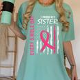 Pink In Memory Of Sister Breast Cancer Awareness Flag Women's Comfort Colors T-Shirt Violet Pink In Memory Of Sister Breast Cancer Awareness Flag Women's Comfort Colors T-Shirt Violet
