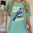 Please Chew Quieter Introvert Christmas Bird Watcher Women's Comfort Colors T-Shirt Violet Please Chew Quieter Introvert Christmas Bird Watcher Women's Comfort Colors T-Shirt Violet
