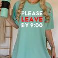 Please Leave By 9 Introvert Party Anti-Social Birthday Women's Comfort Colors T-Shirt Violet