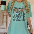 Please Be Patient I'm From The 1900s Cowboy Skeleton Women's Comfort Colors T-Shirt Violet