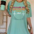 Please Be Patient With Me I'm From The 1900s Heart Beat Women's Comfort Colors T-Shirt Violet