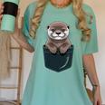 Pocket Otter Lover Introvert Cute Animal Fun Surprise Women's Comfort Colors T-Shirt Violet