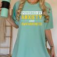 Powered By Anxiety And Awkwardness Social Anxiety Introverts Women's Comfort Colors T-Shirt Violet