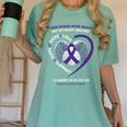 Purple In Memory Of My Dad Pancreatic Cancer Awareness Women's Comfort Colors T-Shirt Violet Purple In Memory Of My Dad Pancreatic Cancer Awareness Women's Comfort Colors T-Shirt Violet