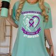 Purple In Memory Of Godfather Pancreatic Cancer Awareness Women's Comfort Colors T-Shirt Violet