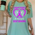 Purple In Memory Of Great Grandma Epilepsy Awareness Graphic Women's Comfort Colors T-Shirt Violet