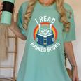 I Read Banned Books For Men Women Cat Banned Books Women's Comfort Colors T-Shirt Violet I Read Banned Books For Men Women Cat Banned Books Women's Comfort Colors T-Shirt Violet