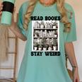 Read Books Stay Weird Book Lover Joke Introvert Reading Premium Women's Comfort Colors T-Shirt Violet