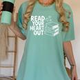 Read Your Heart Out Valentine Reading Books Teachers Kids Women's Comfort Colors T-Shirt Violet