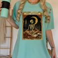 The Reader Tarot Card Book Lover Skeleton Art Goth Style Women's Comfort Colors T-Shirt Violet