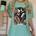 The Reader Tarot Card Skeleton Reading Book Bookworm Bookish Women's Comfort Colors T-Shirt Violet The Reader Tarot Card Skeleton Reading Book Bookworm Bookish Women's Comfort Colors T-Shirt Violet