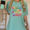 Reading Colors Our World Books Lover Women's Comfort Colors T-Shirt Violet