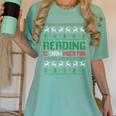 Reading Is Snow Much Fun Winter Bookworm Reading Book Lovers Women's Comfort Colors T-Shirt Violet