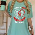 Red In Memory Of Grandma Heart Disease Awareness Month Women's Comfort Colors T-Shirt Violet Red In Memory Of Grandma Heart Disease Awareness Month Women's Comfort Colors T-Shirt Violet