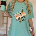 Retro Cassette Tape & Pencil Rewind Nostalgia Party 80s 90s Premium Women's Comfort Colors T-Shirt Violet