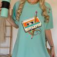Retro Cassette Tape & Pencil Rewind Nostalgia Party 80s 90s Women's Comfort Colors T-Shirt Violet