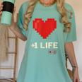 Retro Gamer 1 Life Pixel Heart – 8-Bit Gaming Nostalgia Women's Comfort Colors T-Shirt Violet