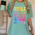 Retro Girls Just Wanna Have Fun Nostalgia 1980s 80's Premium Tri-Blend Women's Comfort Colors T-Shirt Violet