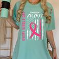 RIP Memorial In Memory Of Aunt Breast Cancer Awareness Flag Women's Comfort Colors T-Shirt Violet