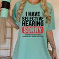 Sarcastic Sayings Introvert I Have Selective Hearing Women's Comfort Colors T-Shirt Violet Sarcastic Sayings Introvert I Have Selective Hearing Women's Comfort Colors T-Shirt Violet