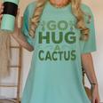 Sassy Saying Go Hug Cactus Introverts Sassy Quote No Hugs Women's Comfort Colors T-Shirt Violet