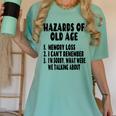 Senior Citizen Memory Loss Joke Hazards Of Old Age Women's Comfort Colors T-Shirt Violet Senior Citizen Memory Loss Joke Hazards Of Old Age Women's Comfort Colors T-Shirt Violet