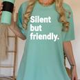 Silent But Friendly Kind Hearted Introvert Women's Comfort Colors T-Shirt Violet Silent But Friendly Kind Hearted Introvert Women's Comfort Colors T-Shirt Violet