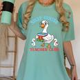 Silly Goose With Books Teacher Club School Educator Women's Comfort Colors T-Shirt Violet Silly Goose With Books Teacher Club School Educator Women's Comfort Colors T-Shirt Violet