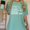 Social Battery Low Apparel Introvert Humor Women's Comfort Colors T-Shirt Violet