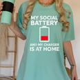 Social Battery Low Charger At Home Antisocial Introvert Women's Comfort Colors T-Shirt Violet Social Battery Low Charger At Home Antisocial Introvert Women's Comfort Colors T-Shirt Violet