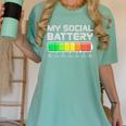 Social Battery Low Energy Antisocial Introvert Women's Comfort Colors T-Shirt Violet