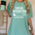 Social Battery Low Introvert Loading Bar Sarcasm Women's Comfort Colors T-Shirt Violet