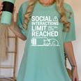 Social Interactions Limit Reached Introvert Tired Women's Comfort Colors T-Shirt Violet