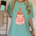 Social Introverts Hang Out With Guitars Musician Guitarist Women's Comfort Colors T-Shirt Violet