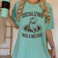 Socializing Was a Mistake Prairie Dog Introverts Humor Women's Comfort Colors T-Shirt Violet