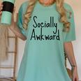 Socially Awkward Introvert Anxious Social Awkwardness Women's Comfort Colors T-Shirt Violet