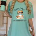 Sorry I Can't Indoor Cat Top For Introvert With Coffee Book Women's Comfort Colors T-Shirt Violet