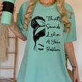 That Sounds Like A You Problem Messy Bun Introvert Raglan Baseball Tee Women's Comfort Colors T-Shirt Violet