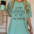 Stop Looking At Me I’m Hiding Introvert Quote Women's Comfort Colors T-Shirt Violet