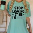 Stop Looking At Me I’m Hiding Sarcastic Introvert Joke Women's Comfort Colors T-Shirt Violet